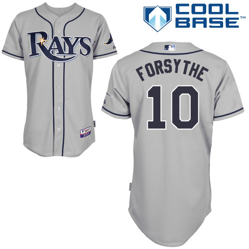 Logan Forsythe #10 Youth Baseball Jersey-Tampa Bay Rays Authentic Road Gray Cool Base MLB Jersey